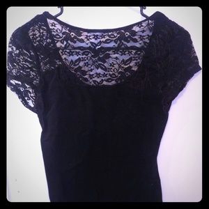 Black lace shirt